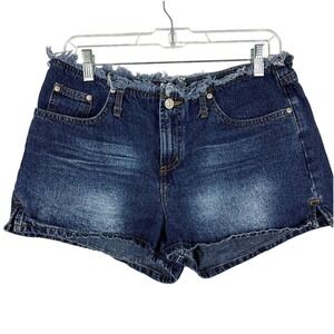 Paris Blues Denim Shorts Junior Size‎ 11 High Rise Frayed Waist